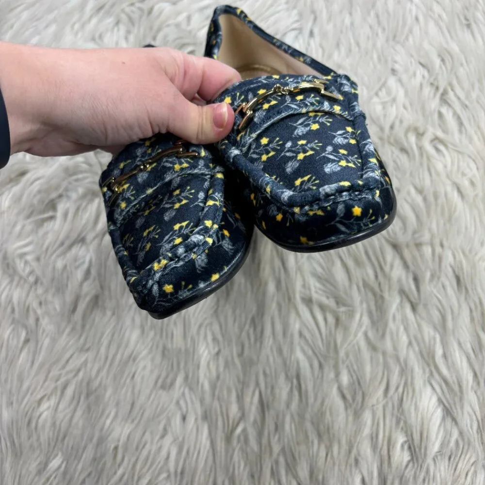 Cabi Floral Velvet‎ Horsebit Loafers